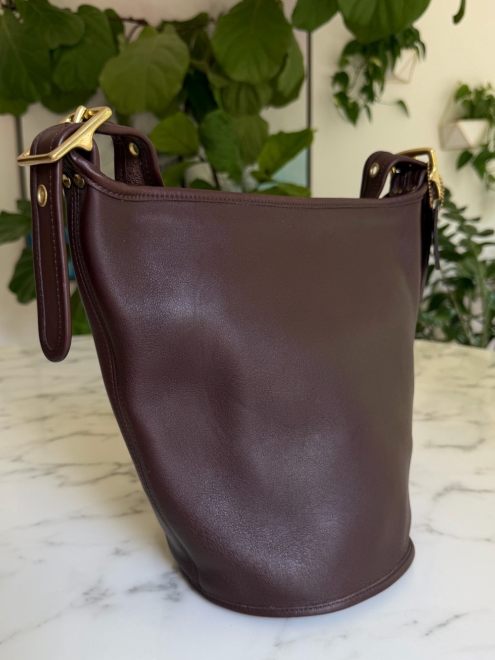 Coach Vintage Helen's Legacy Crossbody Shoulder Bag 9953 Mahogany Brown Leather - Picture 3 of 16